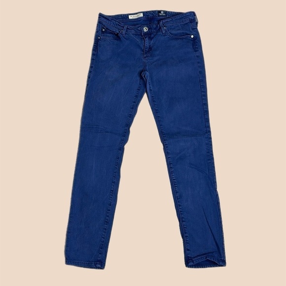 Ag Adriano Goldschmied The Stevie Ankle Slim Straight Leg Jeans Blue Sz 28R - Picture 1 of 12